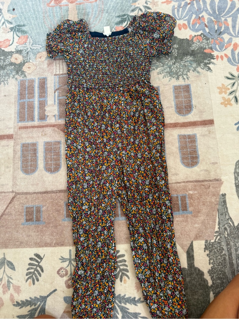 Crewcuts Multicolor Floral Smocked Jumpsuit